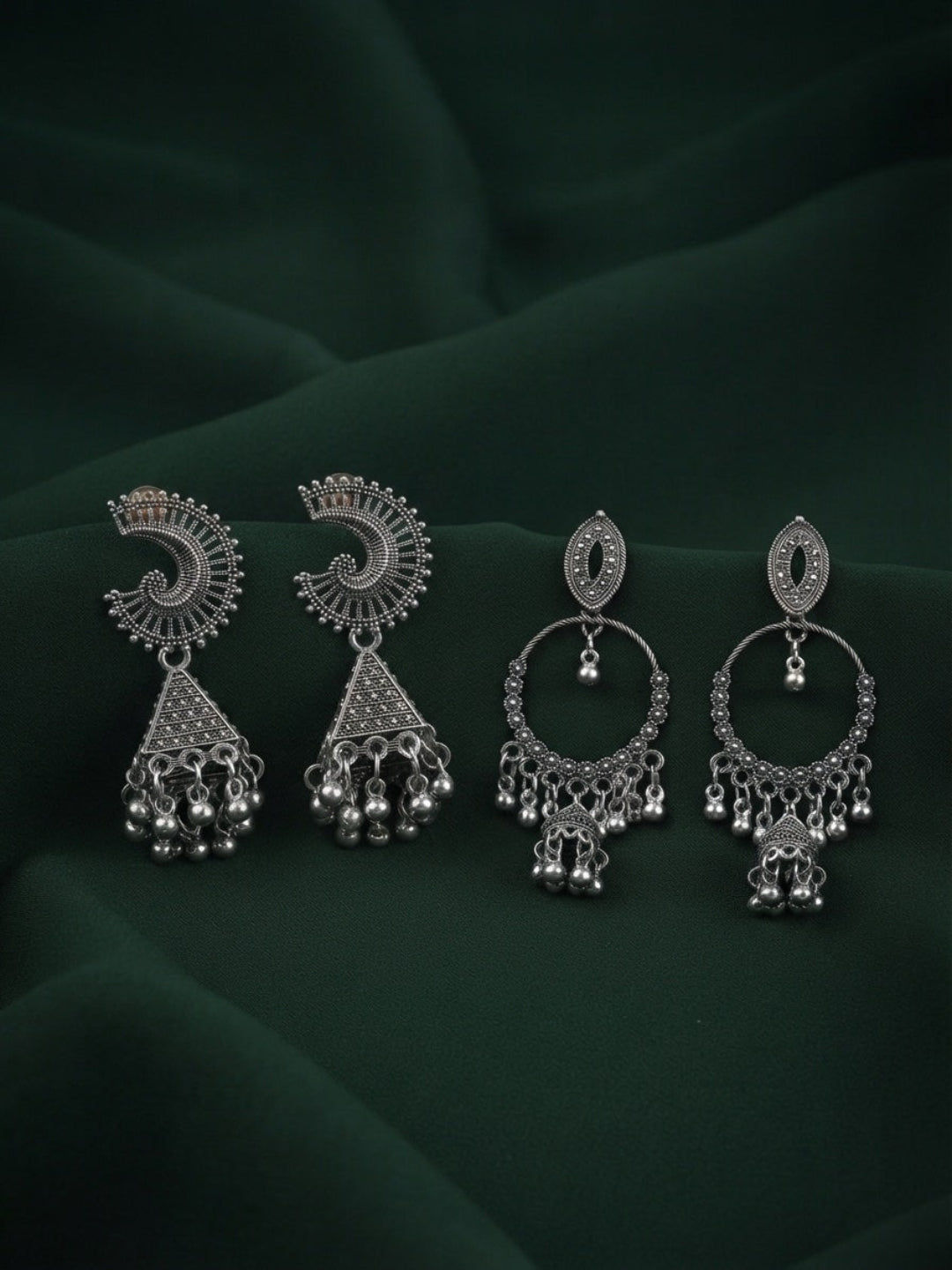 Pack Of 2 Multi-Design Earrings Combo For Women