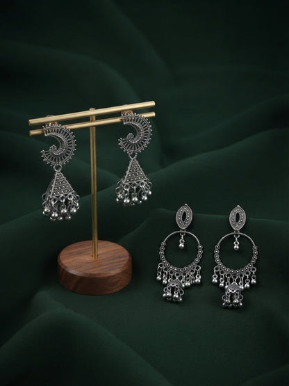 Pack Of 2 Multi-Design Earrings Combo For Women