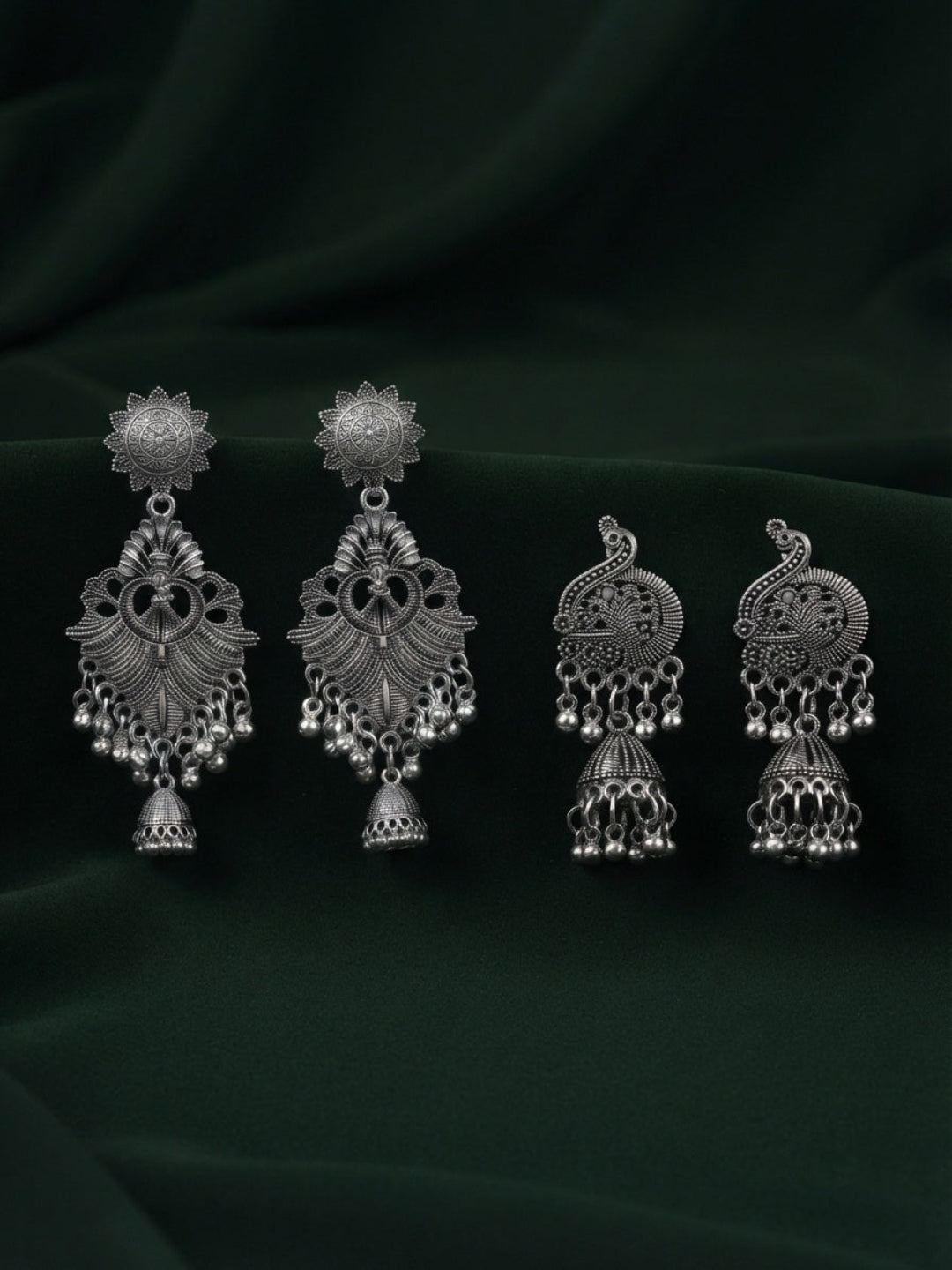 Pack Of 2 Multi-Design Earrings Combo For Women