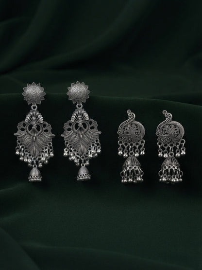 Pack Of 2 Multi-Design Earrings Combo For Women