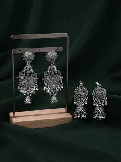 Pack Of 2 Multi-Design Earrings Combo For Women