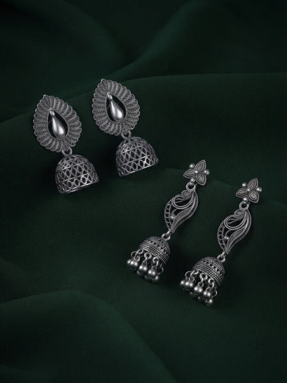 Pack Of 2 Multi-Design Earrings Combo For Women