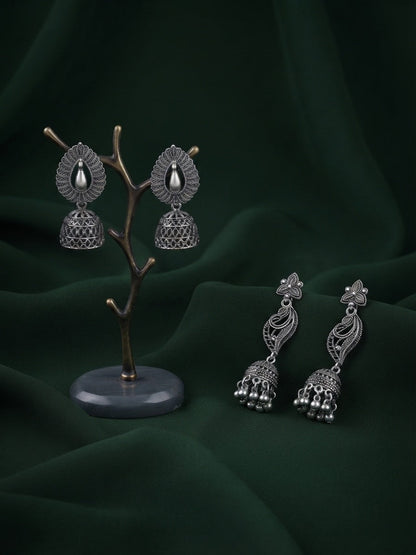 Pack Of 2 Multi-Design Earrings Combo For Women