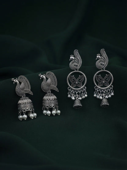 Pack Of 2 Multi-Design Earrings Combo For Women