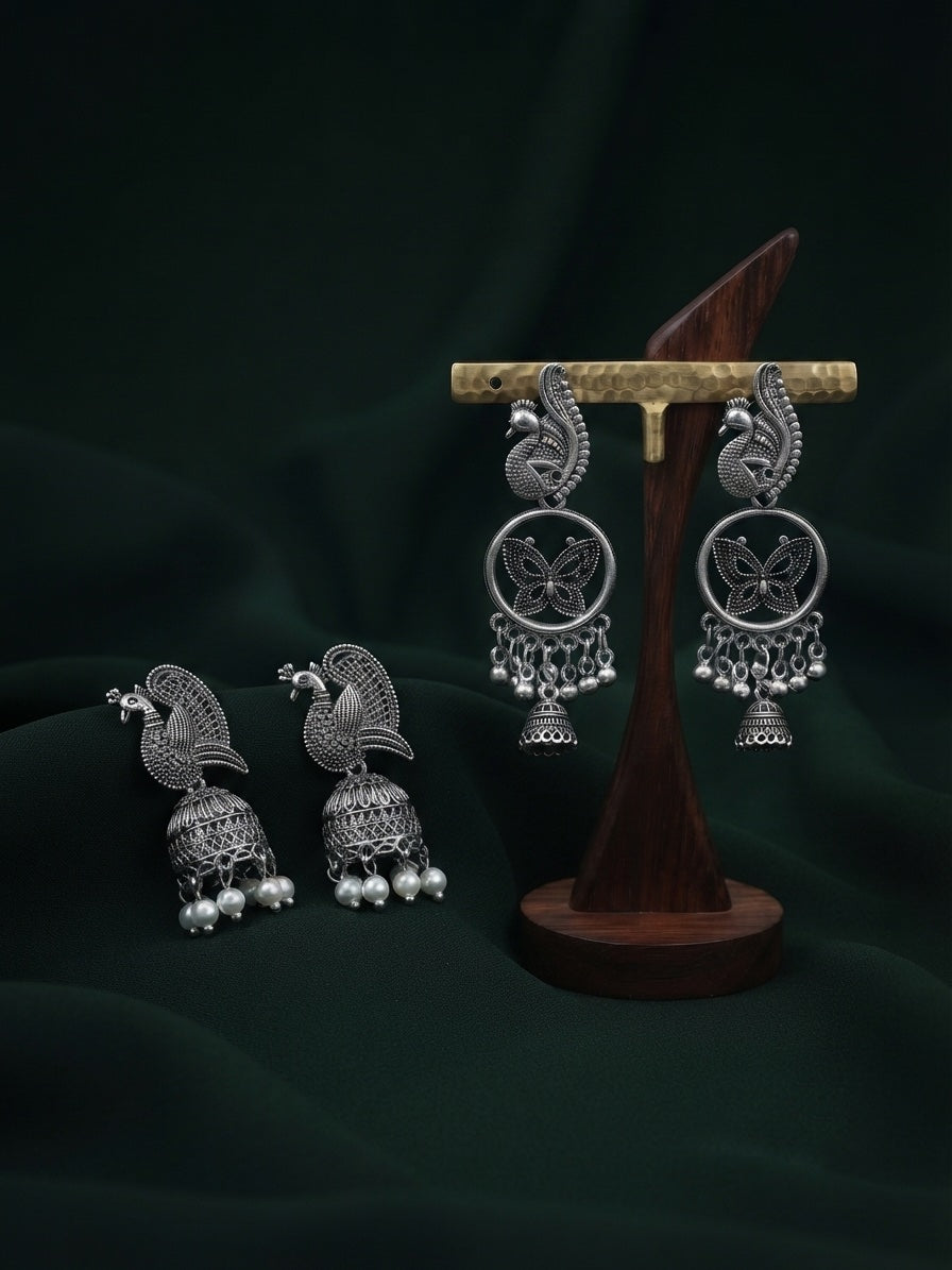 Pack Of 2 Multi-Design Earrings Combo For Women