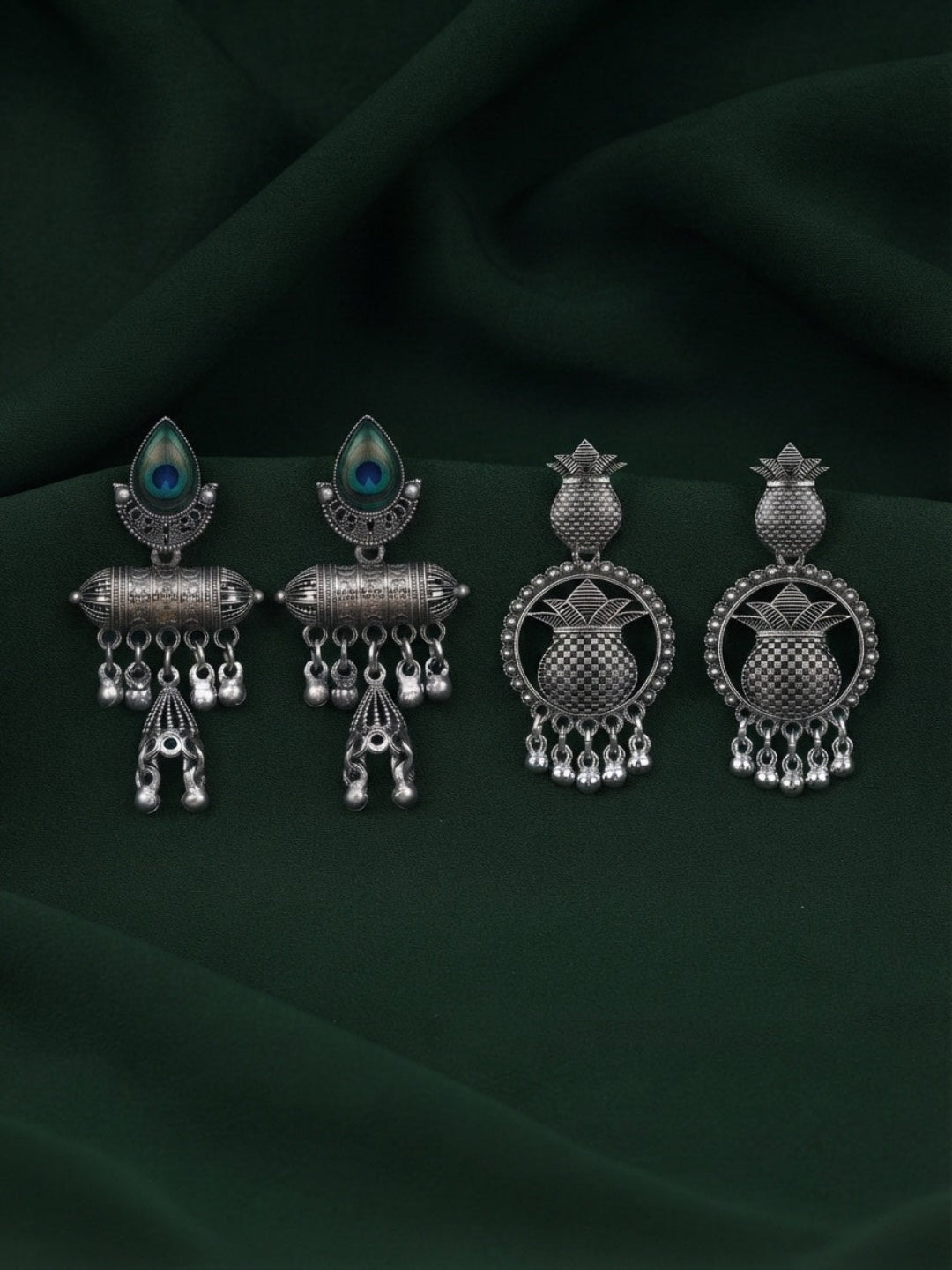 Pack Of 2 Multi-Design Earrings Combo For Women