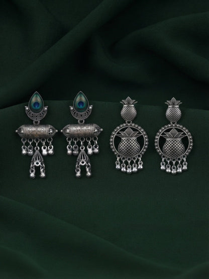 Pack Of 2 Multi-Design Earrings Combo For Women