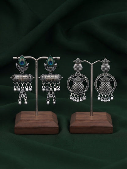 Pack Of 2 Multi-Design Earrings Combo For Women