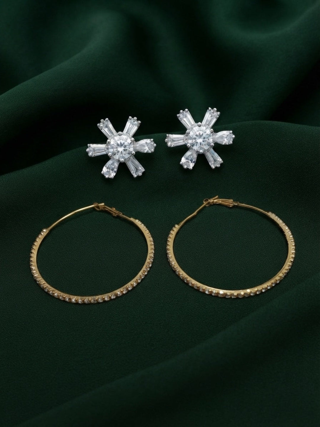 Pack Of 2 Multi-Design Earrings Combo For Women