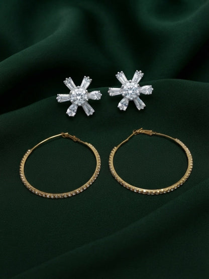 Pack Of 2 Multi-Design Earrings Combo For Women