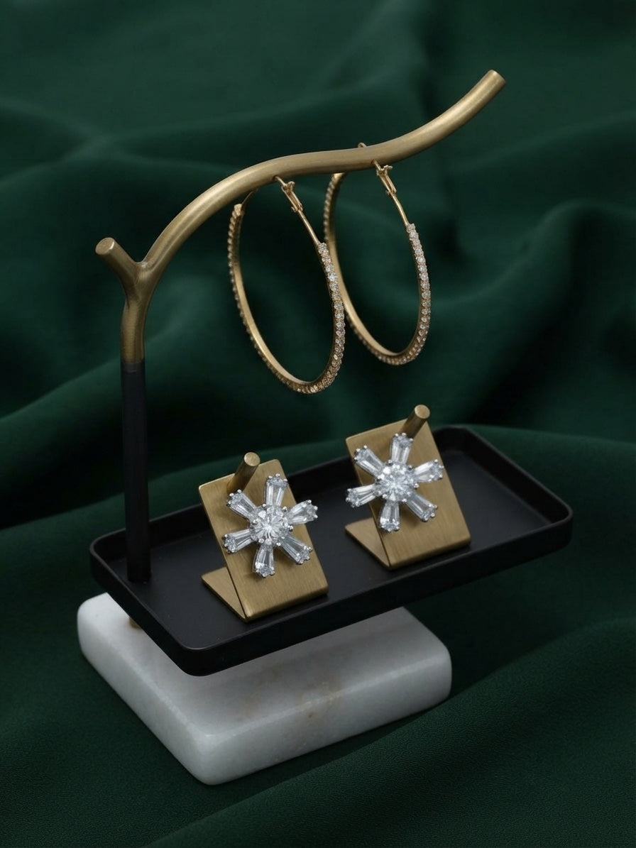 Pack Of 2 Multi-Design Earrings Combo For Women