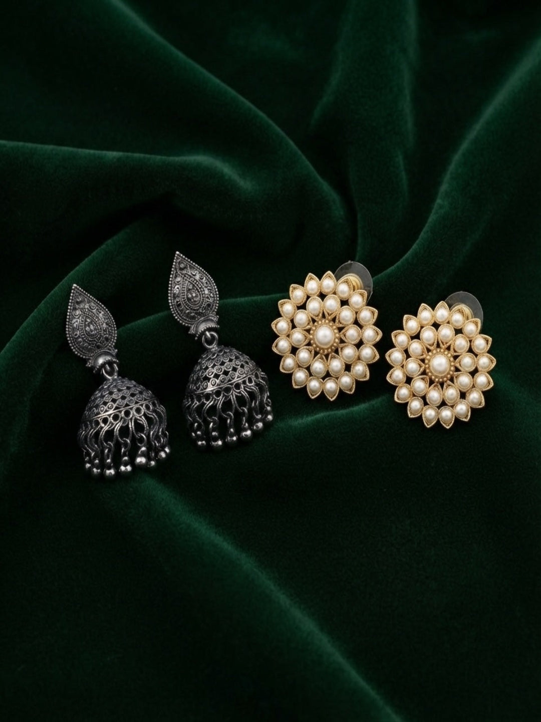 Pack Of 2 Multi-Design Earrings Combo For Women