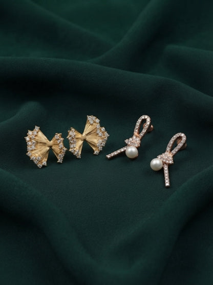 Pack Of 2 Multi-Design Earrings Combo For Women