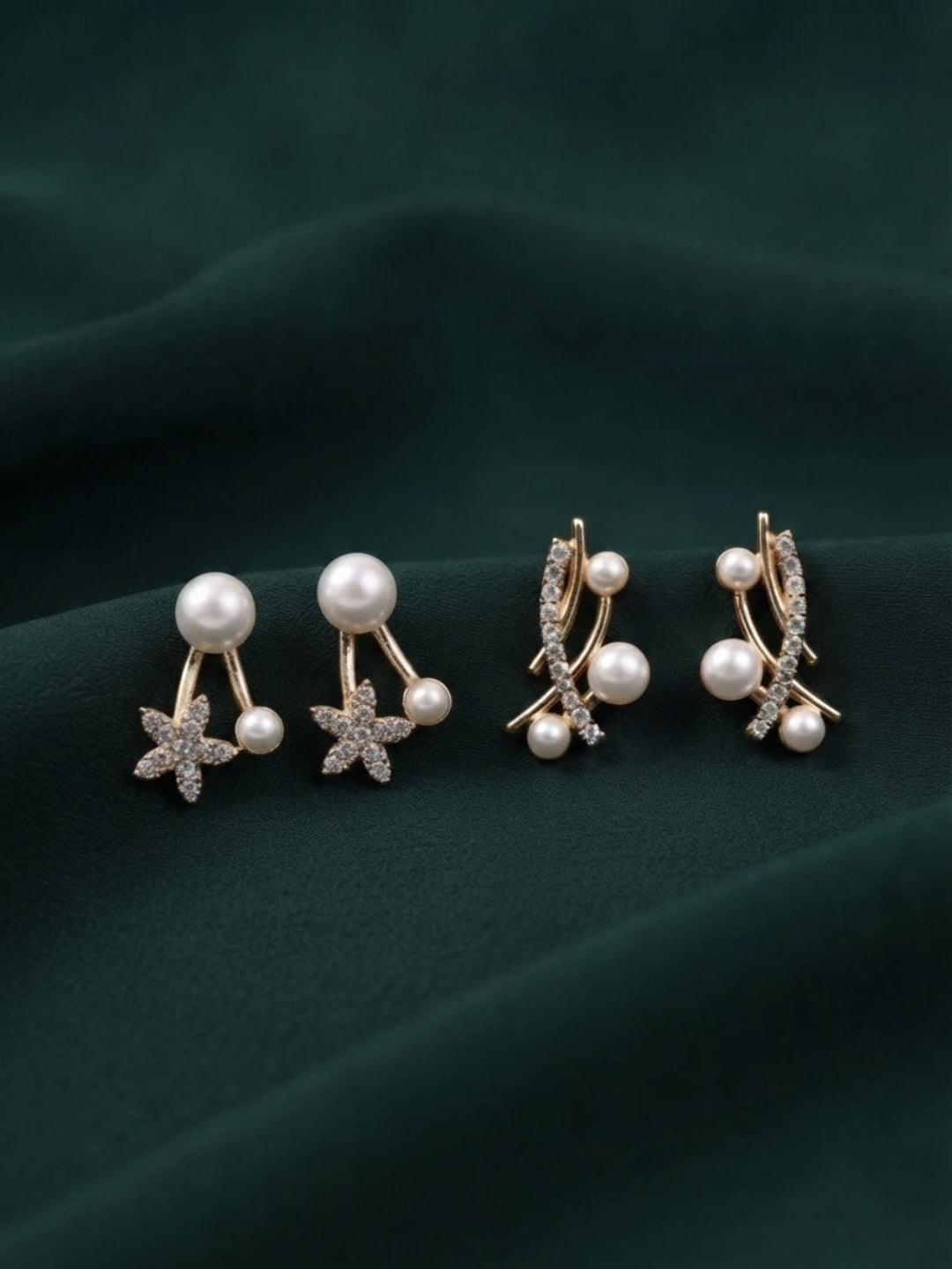 Pack Of 2 Multi-Design Earrings Combo For Women