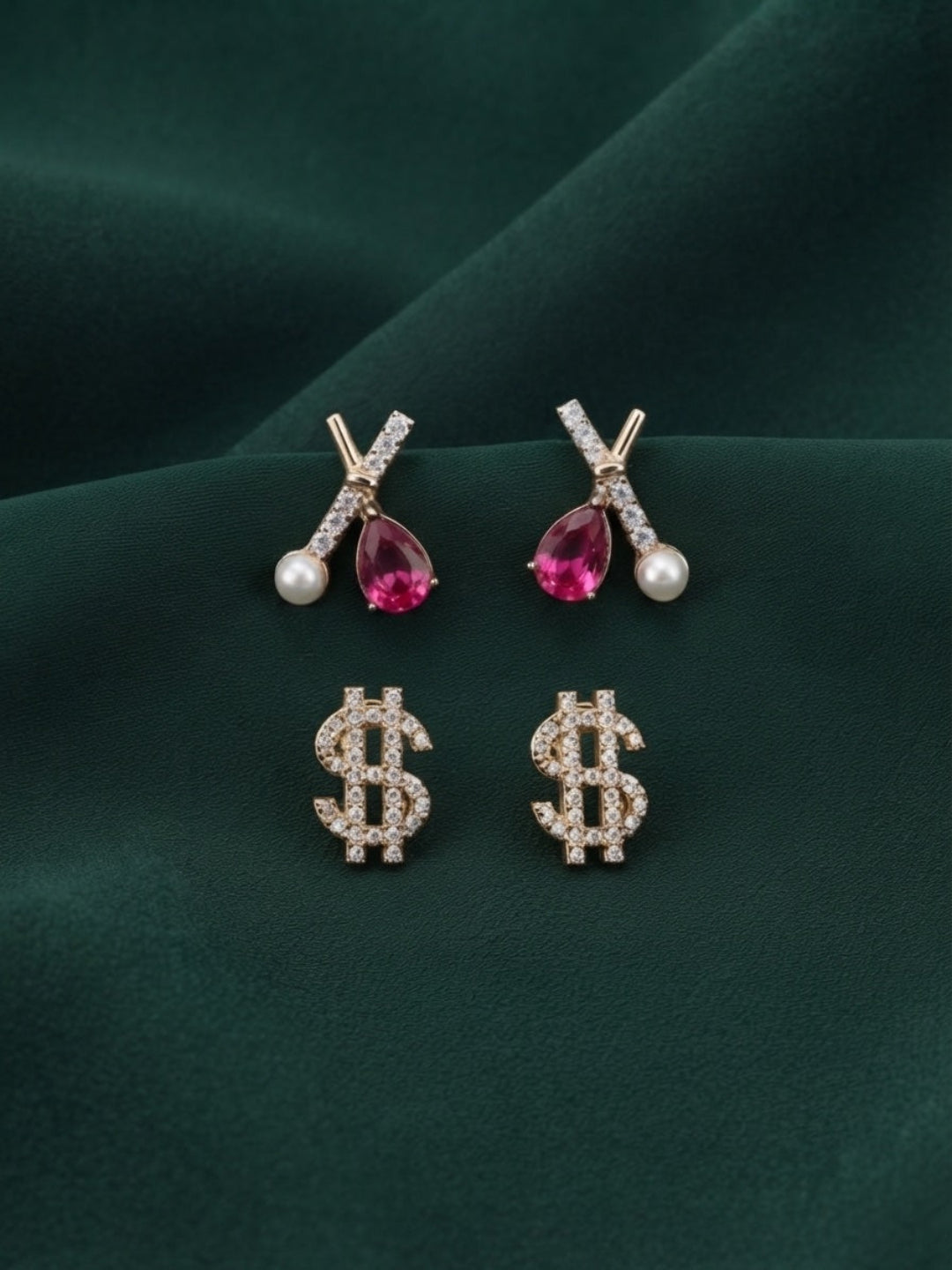 Pack Of 2 Multi-Design Earrings Combo For Women
