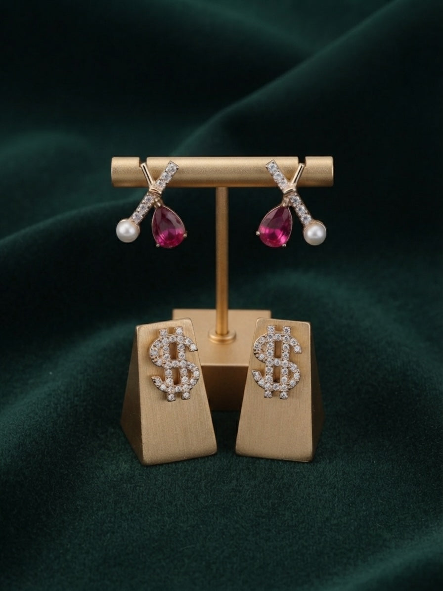 Pack Of 2 Multi-Design Earrings Combo For Women