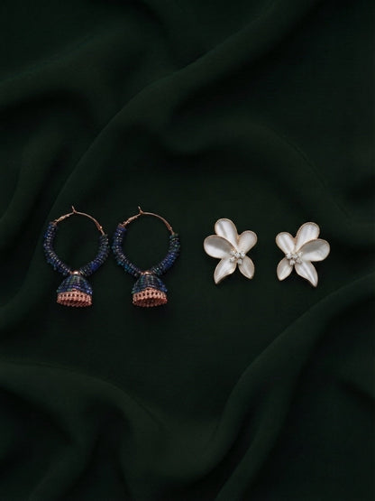 Pack Of 2 Multi-Design Earrings Combo For Women