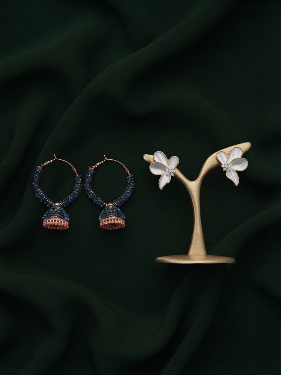 Pack Of 2 Multi-Design Earrings Combo For Women