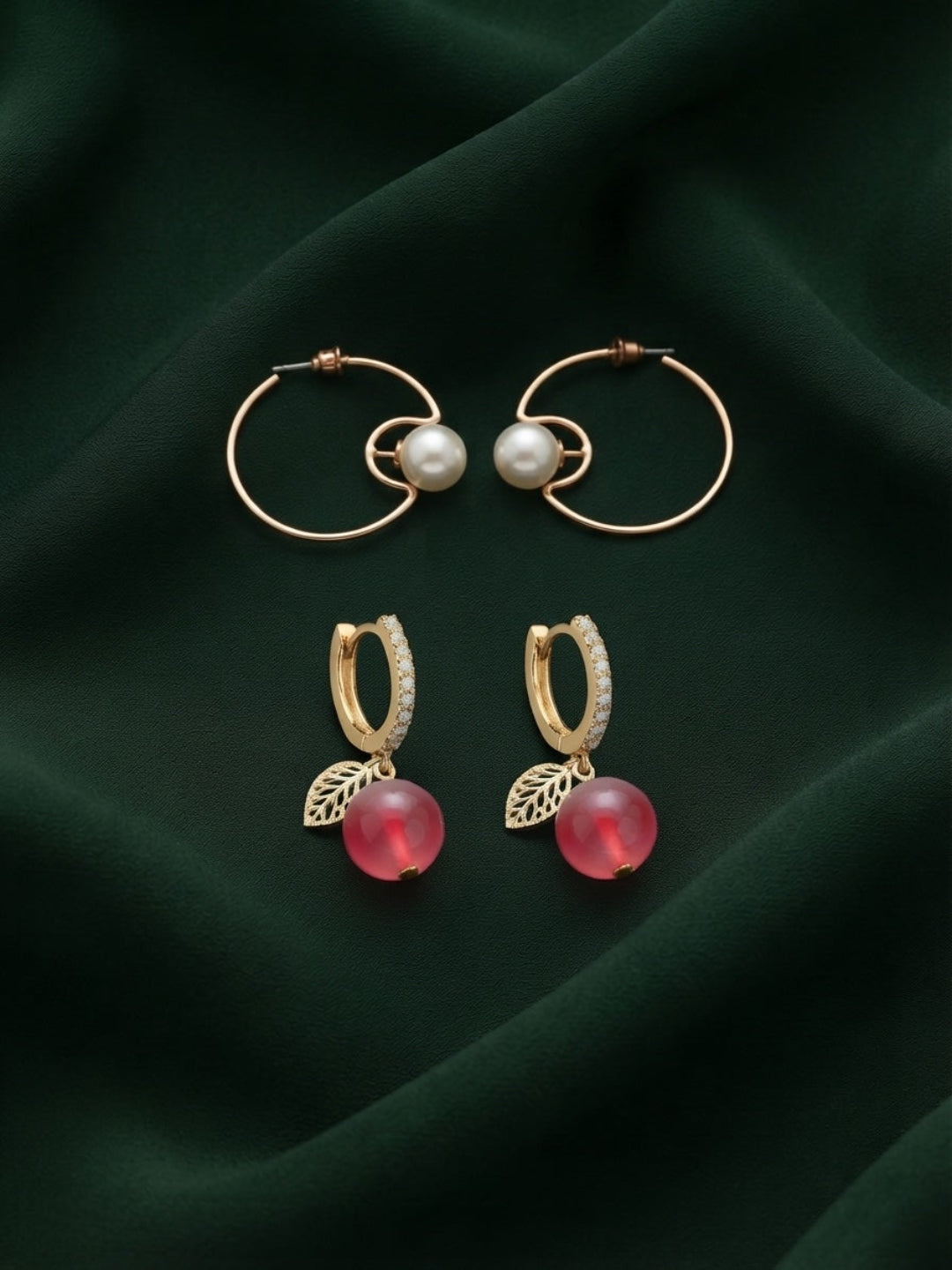 Pack Of 2 Multi-Design Earrings Combo For Women