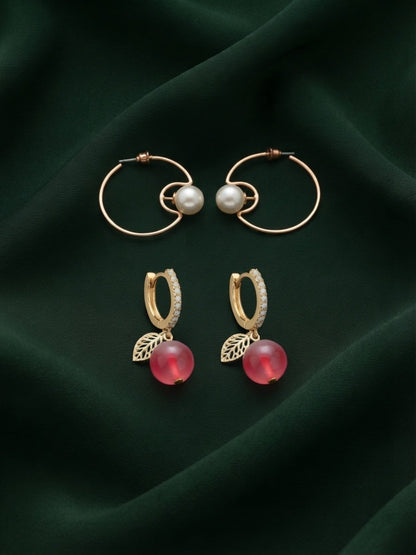 Pack Of 2 Multi-Design Earrings Combo For Women