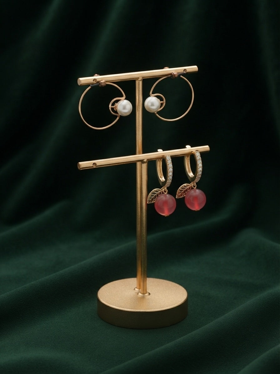 Pack Of 2 Multi-Design Earrings Combo For Women