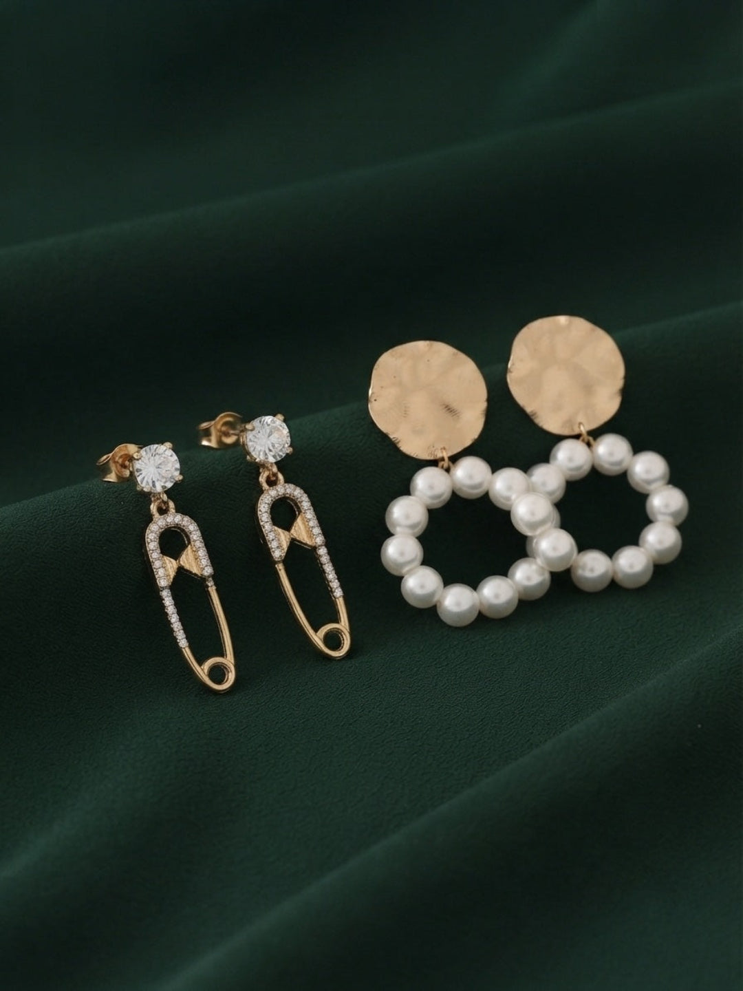 Pack Of 2 Multi-Design Earrings Combo For Women