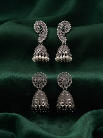Pack Of 2 Multi-Design Earrings Combo For Women