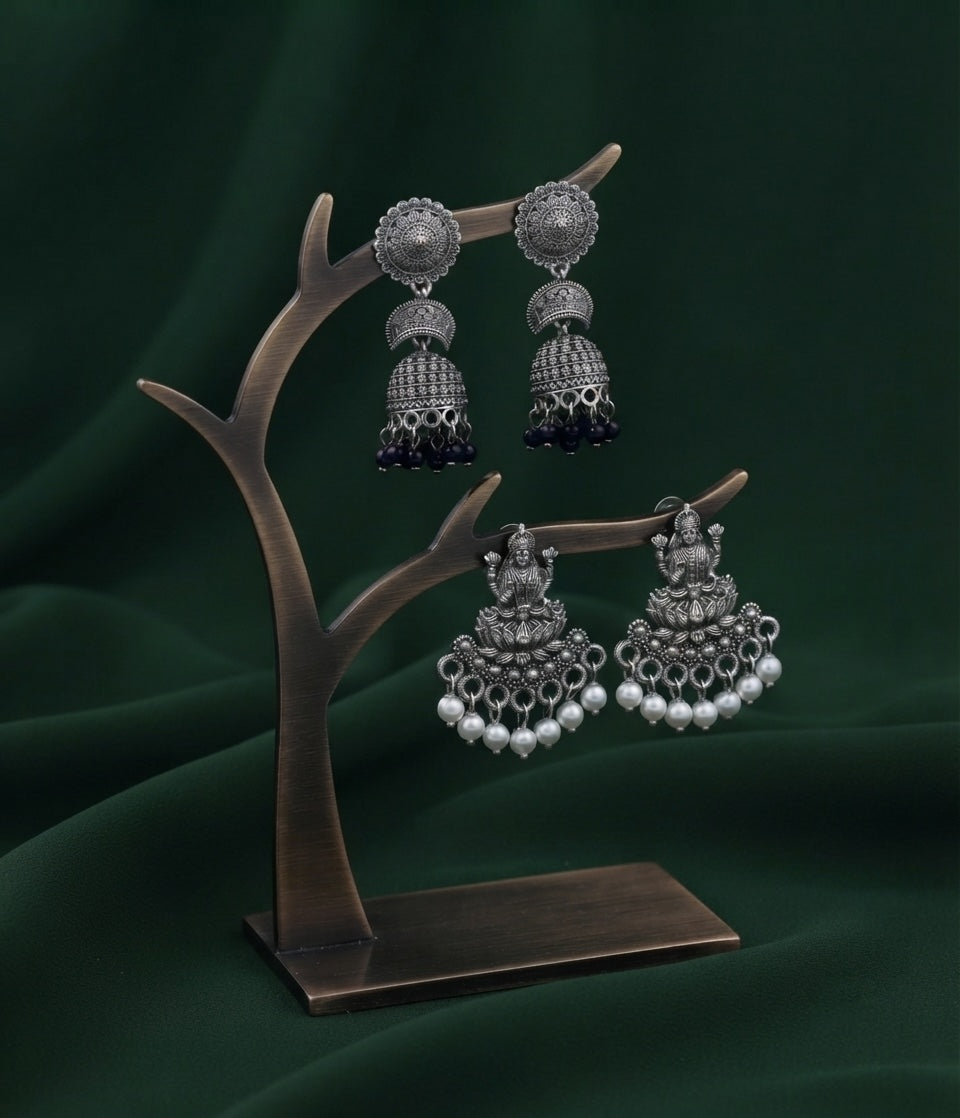 Pack Of 2 Multi-Design Earrings Combo For Women