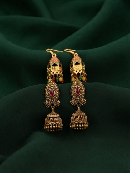 Pack Of 2 Multi-Design Earrings Combo For Women