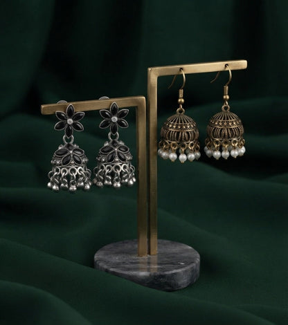 Pack Of 2 Multi-Design Earrings Combo For Women
