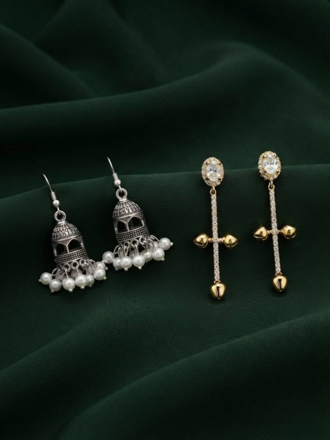 Pack Of 2 Multi-Design Earrings Combo For Women