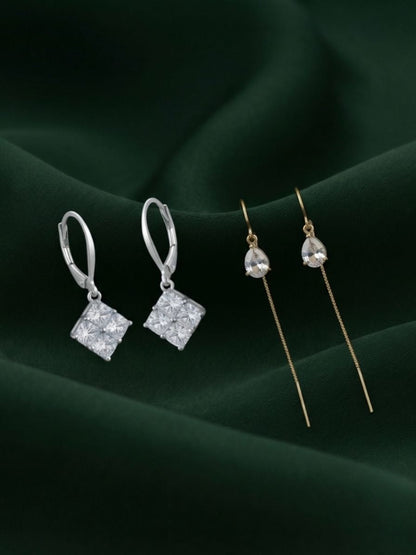 Pack Of 2 Multi-Design Earrings Combo For Women