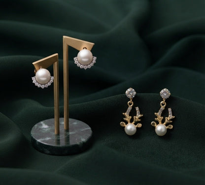 Pack Of 2 Multi-Design Earrings Combo For Women