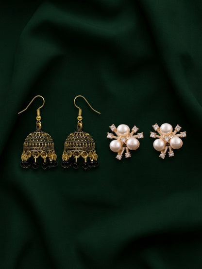 Pack Of 2 Multi-Design Earrings Combo For Women