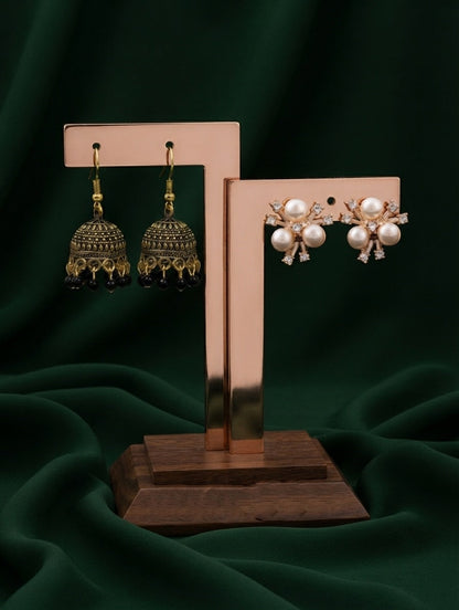 Pack Of 2 Multi-Design Earrings Combo For Women