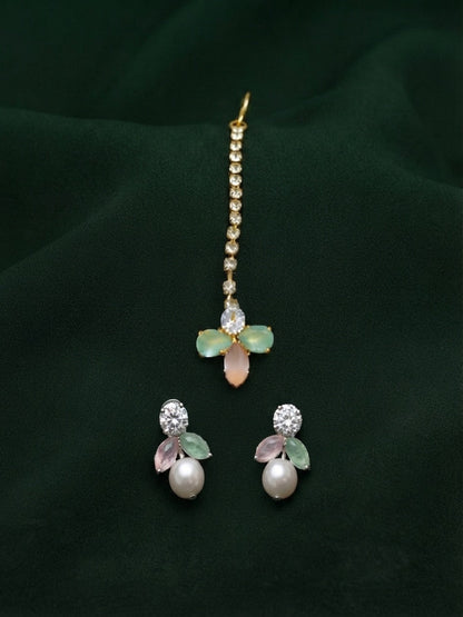 Mang Tikka & Earrings Combo Set For Women