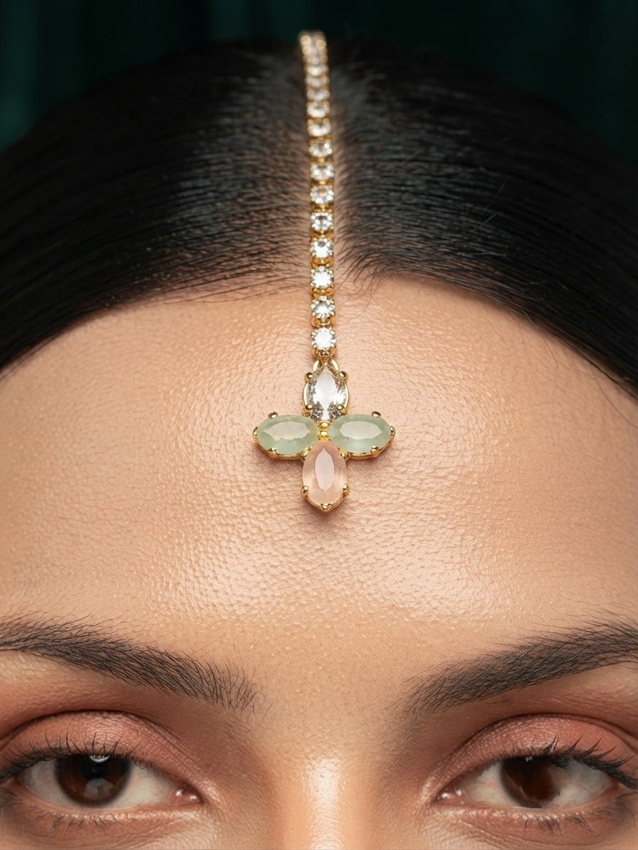 Mang Tikka & Earrings Combo Set For Women