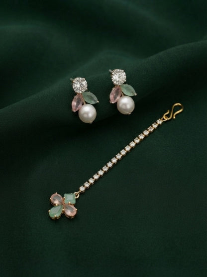 Mang Tikka & Earrings Combo Set For Women