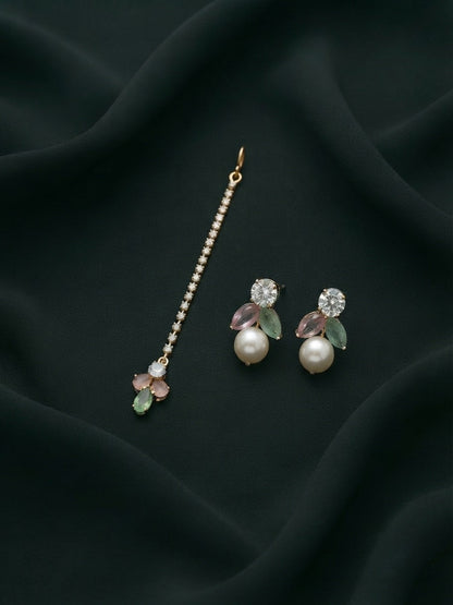 Mang Tikka & Earrings Combo Set For Women