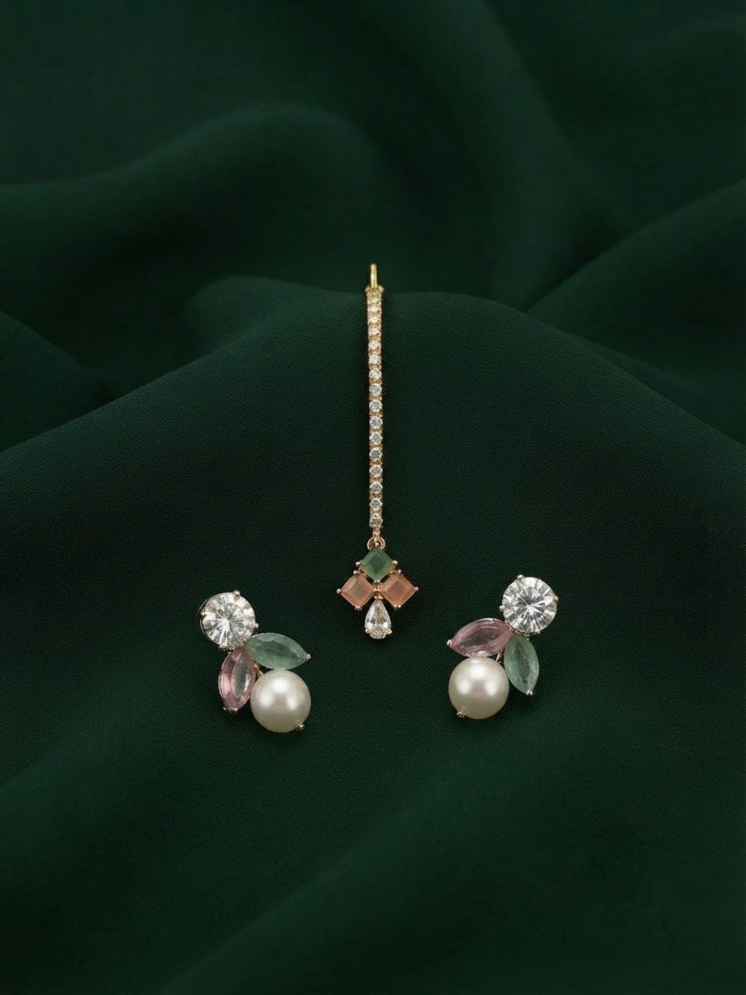 Mang Tikka & Earrings Combo Set For Women
