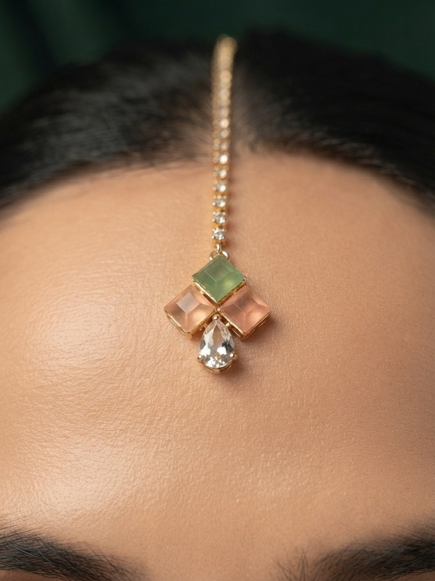 Mang Tikka & Earrings Combo Set For Women