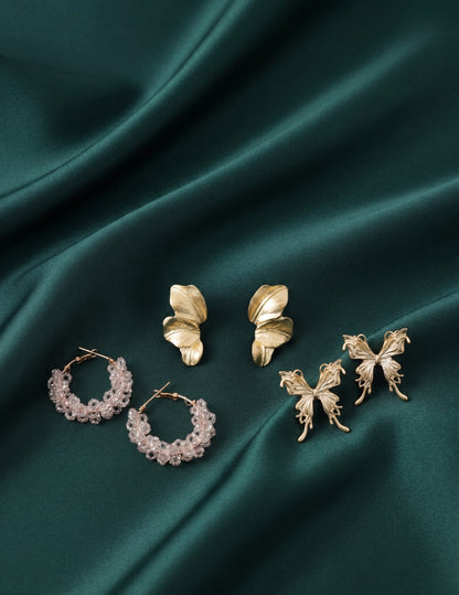 Set Of 3 Multi-Design Earrings Combo Pack