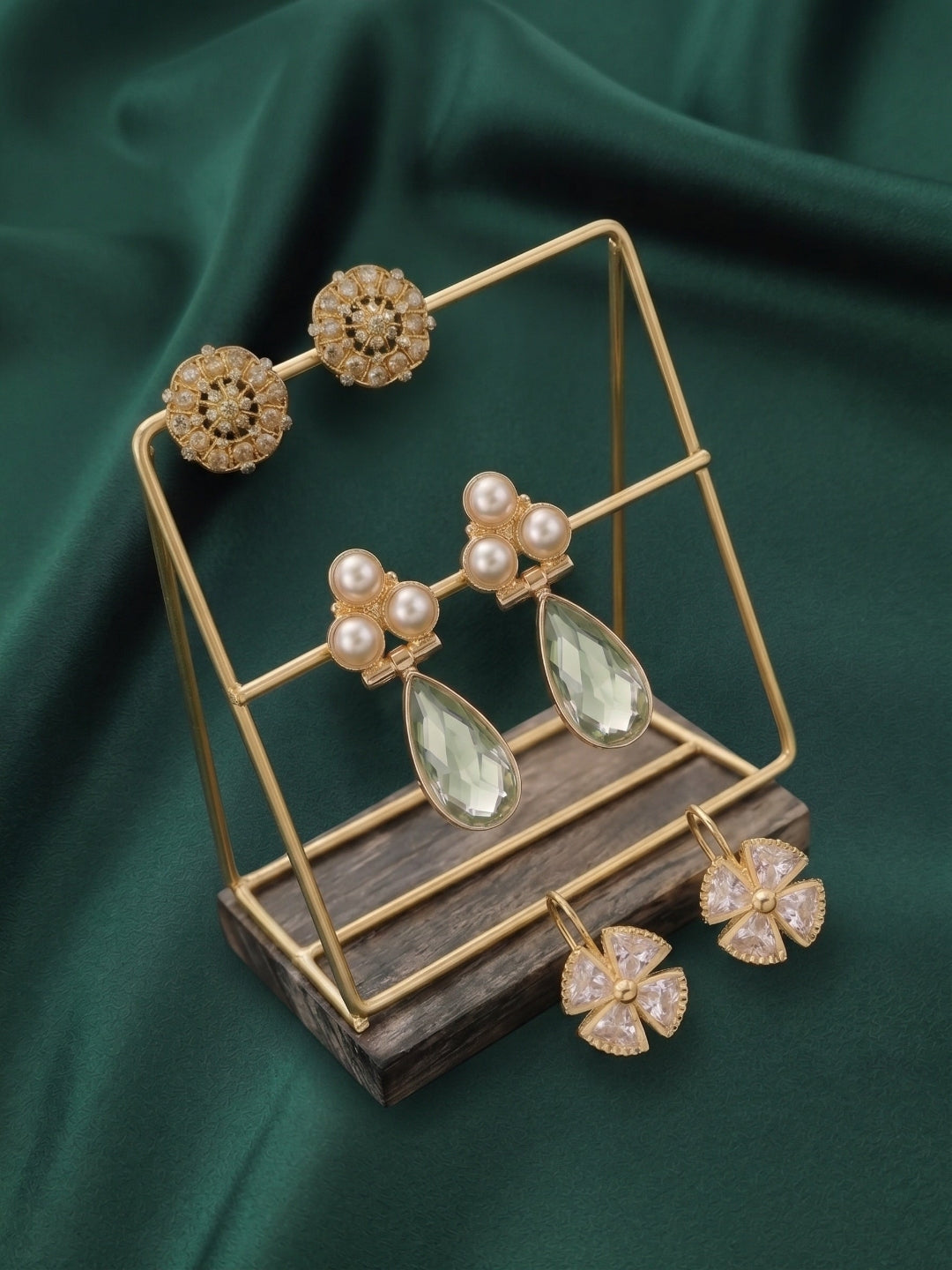 Set Of 3 Multi-Design Earrings Combo Pack
