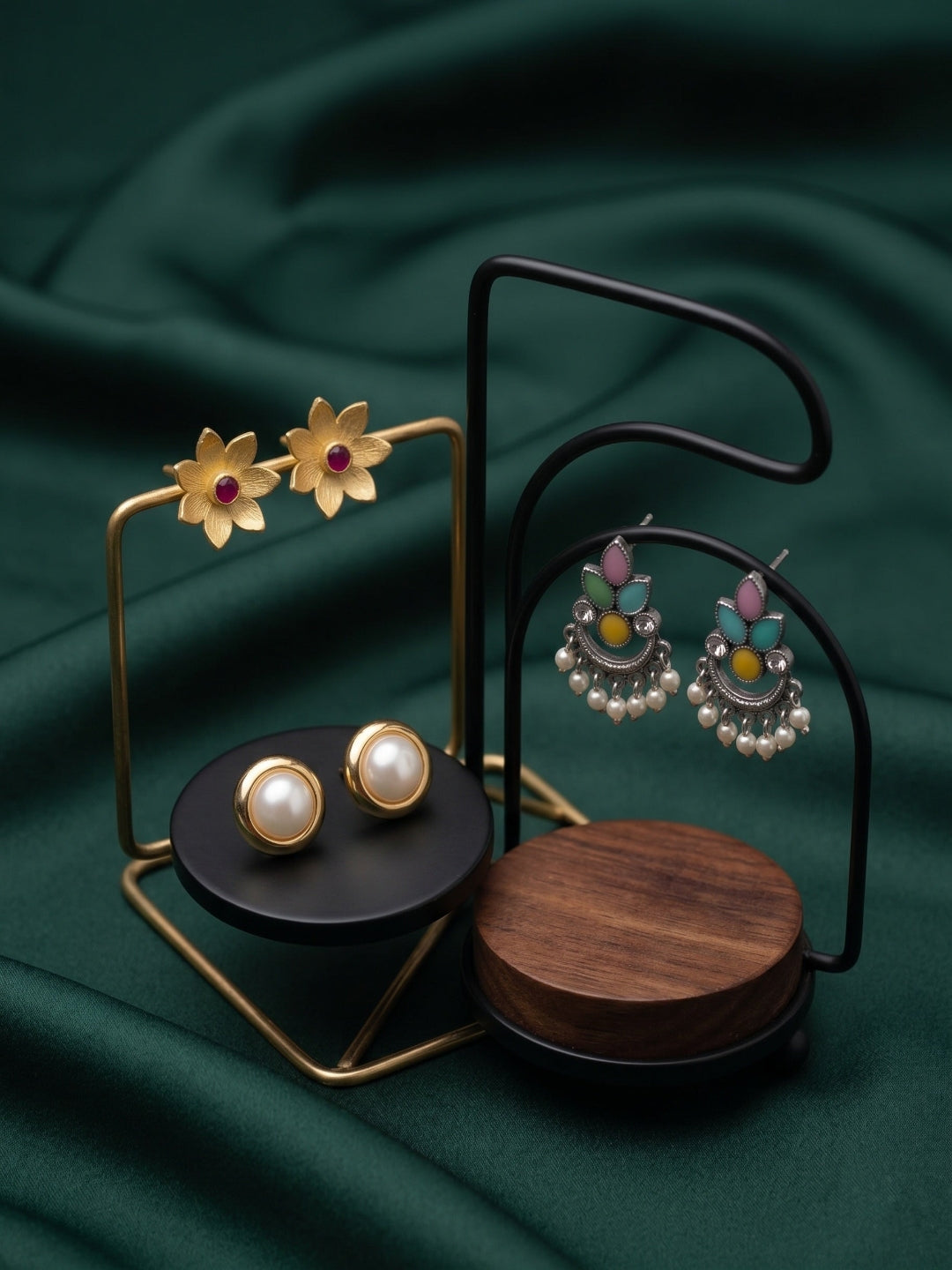 Set Of 3 Multi-Design Earrings Combo Pack