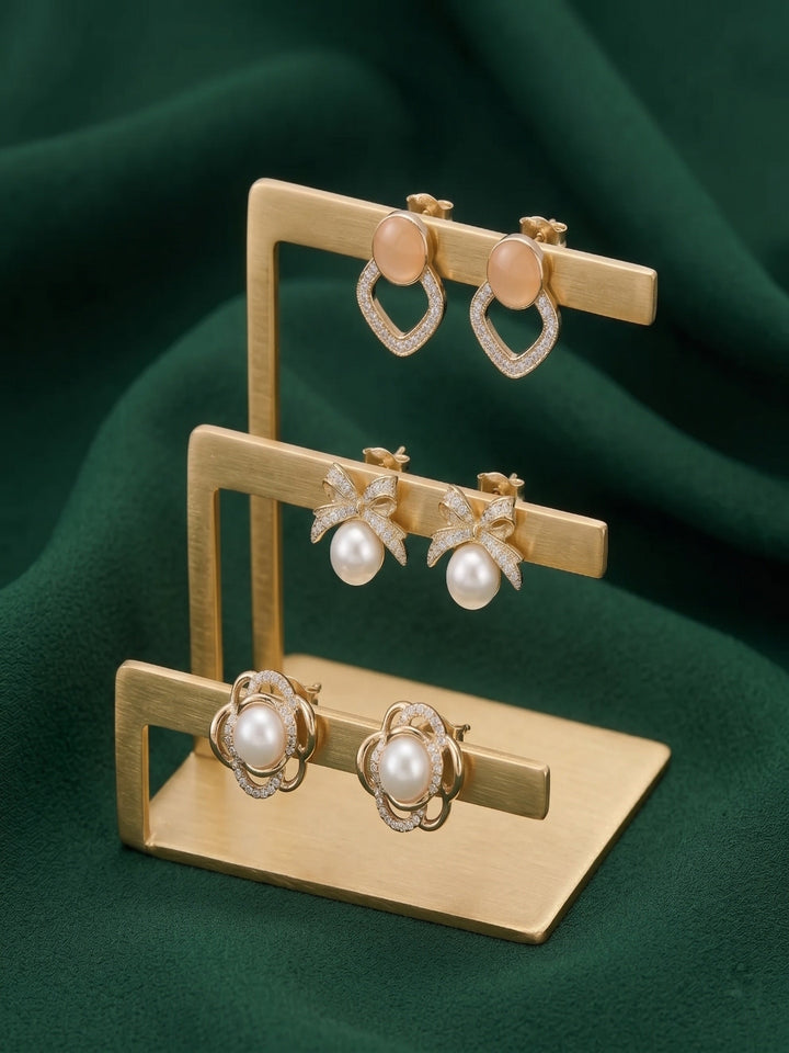 Set Of 3 Multi-Design Earrings Combo Pack