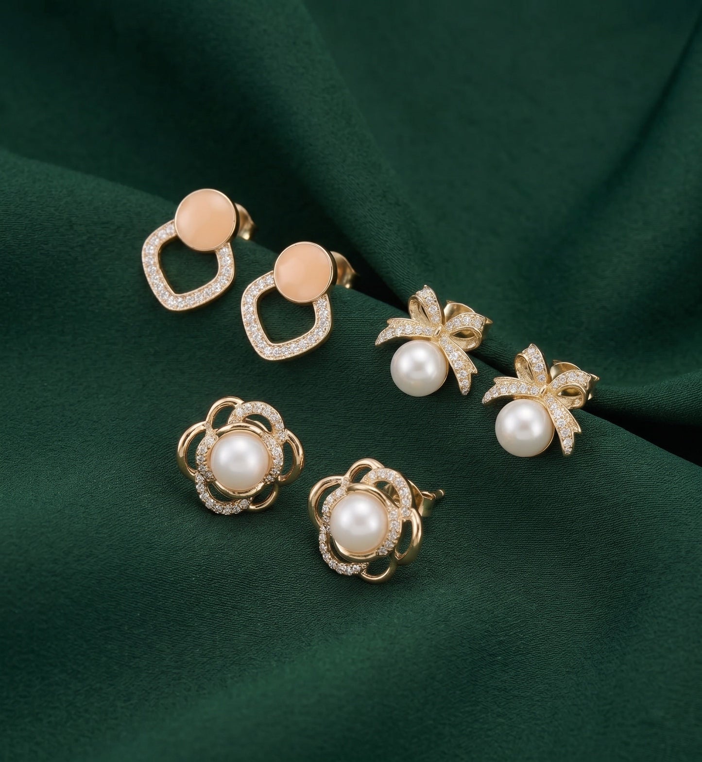 Set Of 3 Multi-Design Earrings Combo Pack