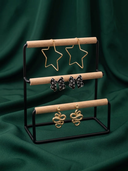 Set Of 3 Multi-Design Earrings Combo Pack