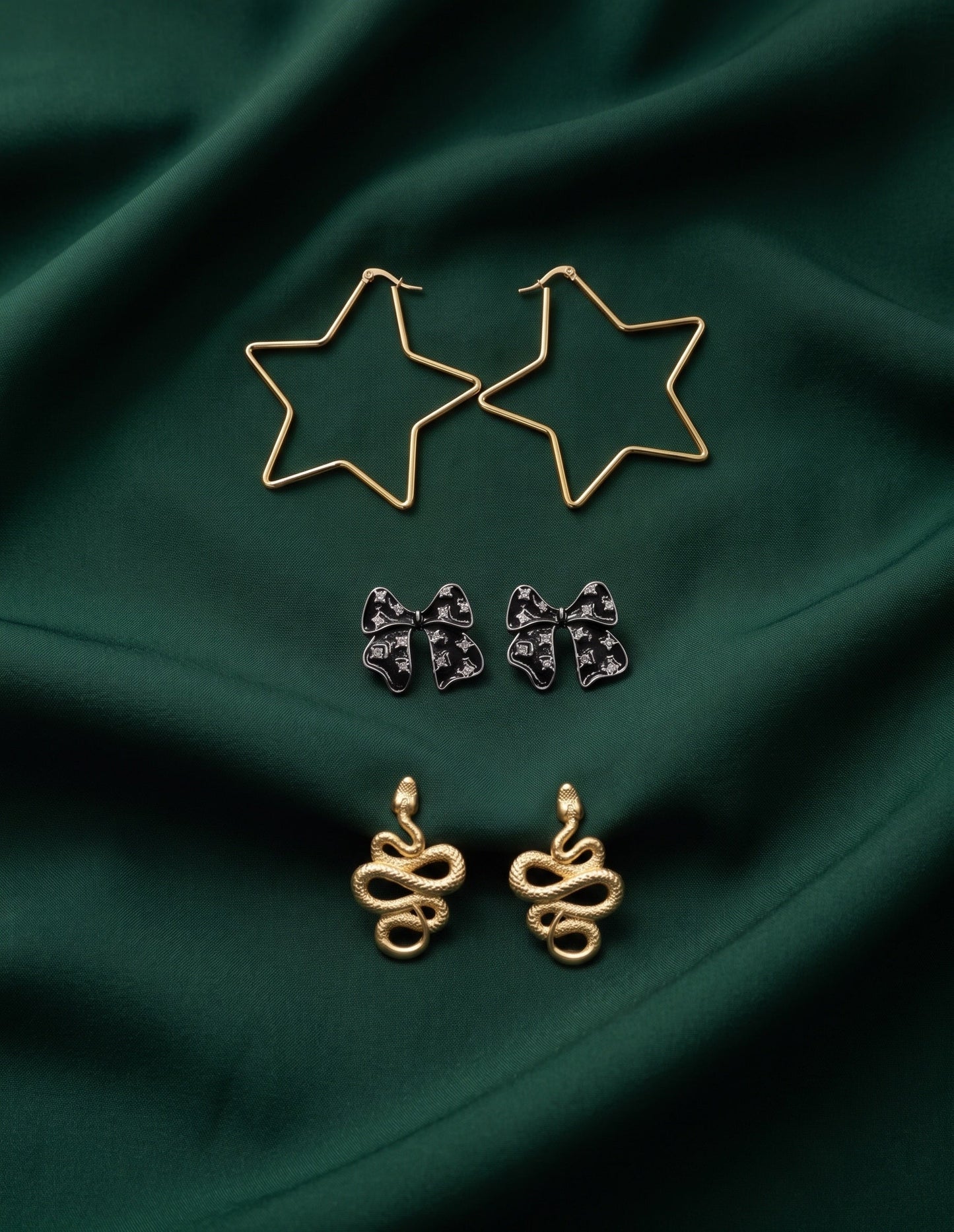 Set Of 3 Multi-Design Earrings Combo Pack