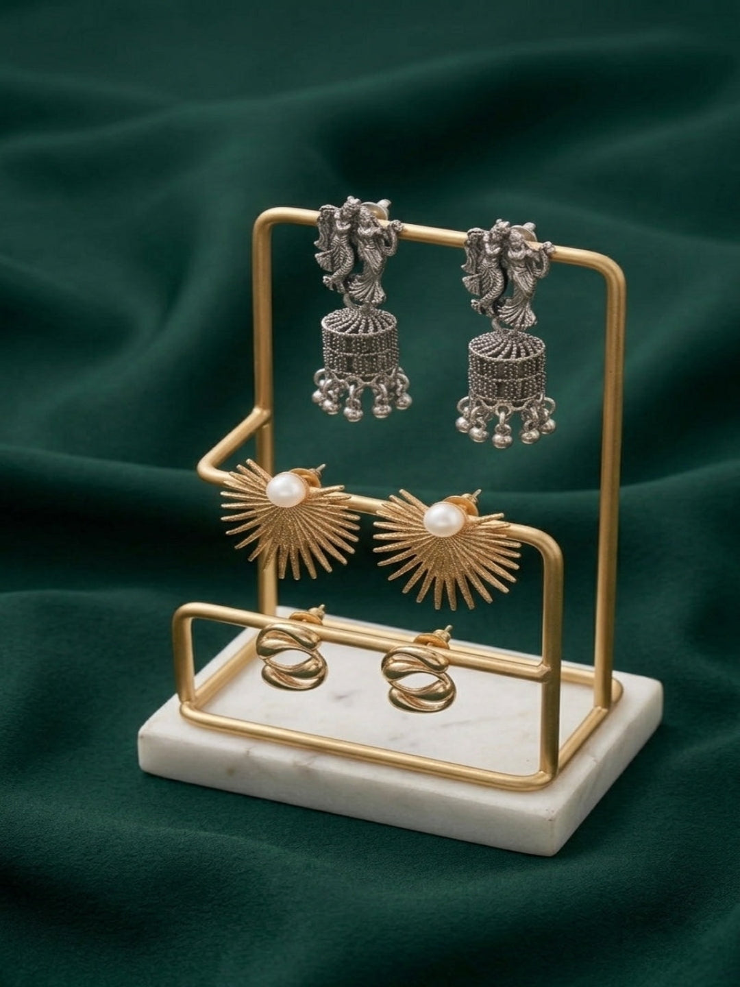 Set Of 3 Multi-Design Earrings Combo Pack