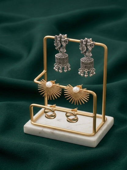 Set Of 3 Multi-Design Earrings Combo Pack